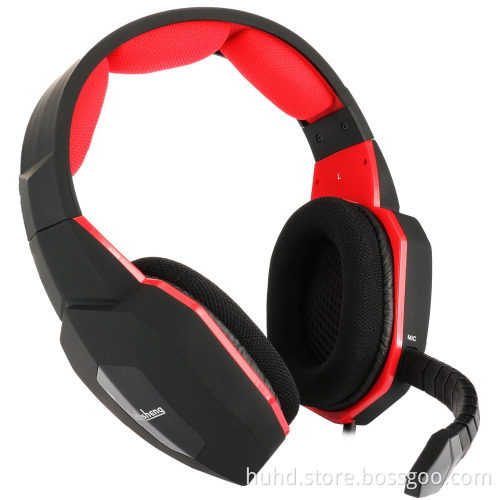 High bass superior quality wired stereo headphone wholesale gaming over-ear headset with flat cable music tablet headphone